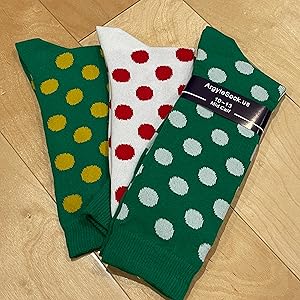 red dots mens dress socks