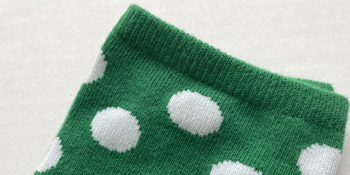 Men''s Socks Green Polka Dots