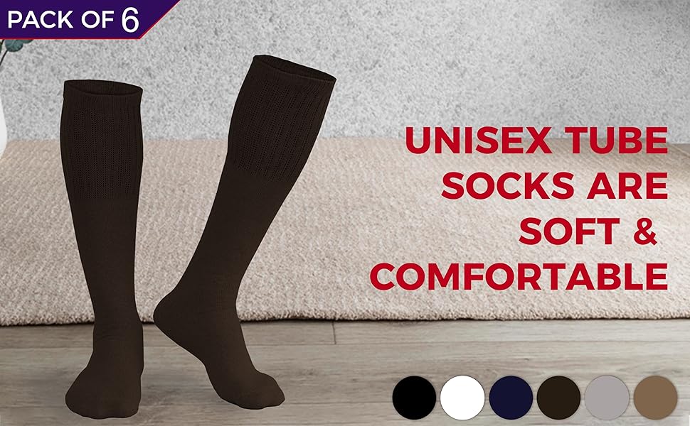 Diamond Star Tube Socks Men 6 Pairs