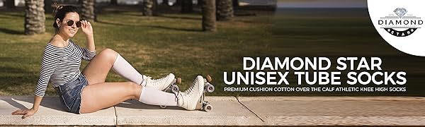 Diamond Star Tube Socks Men 6 Pairs