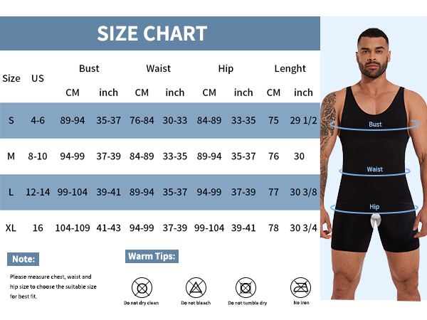 Mens Full Body Shaper Tummy Control Shapewear Bodysuit Slimming Underwear Tank Top Fajas Para Hombre
