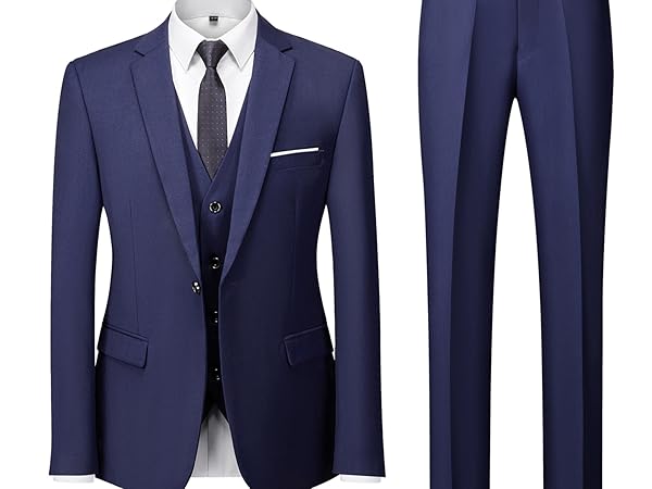 navy blue suit set 