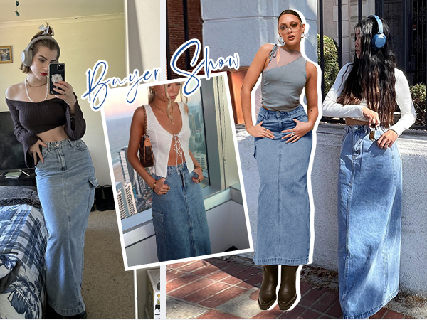 women''s denim skirt