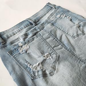 Casual summer skirt ripped denim jean skirts