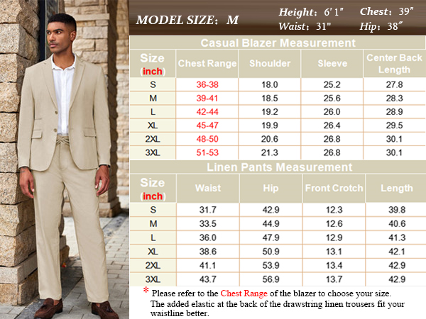 mens linen suit set