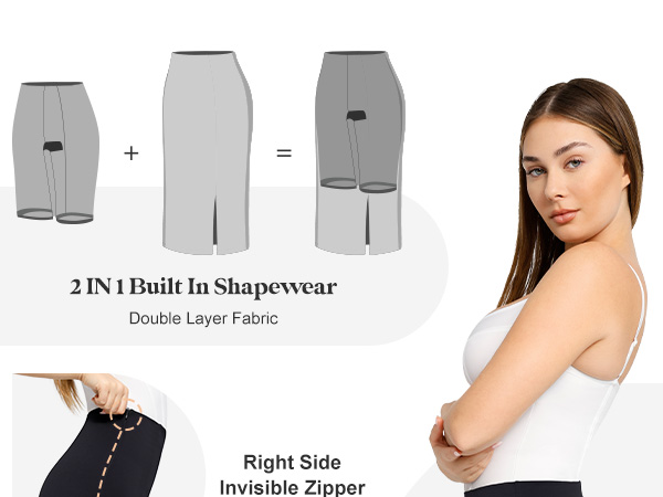 black pencil skirt tummy control faldas de mujer elegantes slip skirt  black skirt with slit
