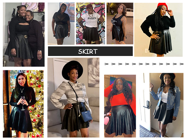 FAHSYEE LEATHER SKIRT
