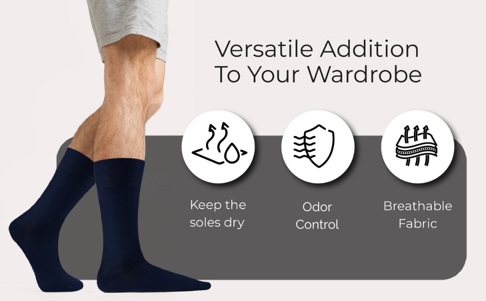 crew socks odor control brathable fabric keep feet dry
