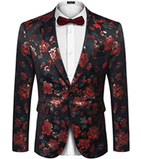 Mens Floral Tuxedo Jacket