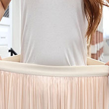 shiny silver maxi skirt