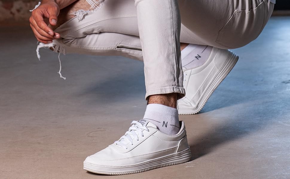 sport running white socks