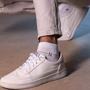white bamboo ankle socks