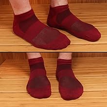 maroon bamboo ankle socks