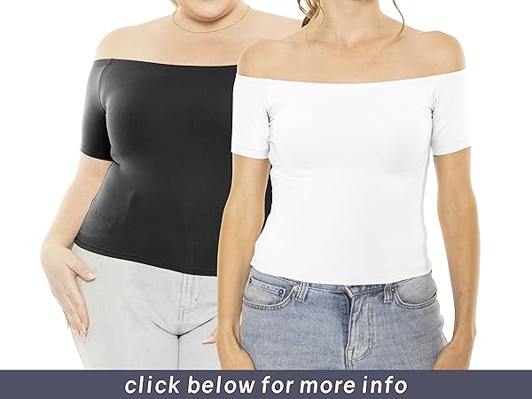 Easy to Style with Women&#39;s Oh So Soft Off Shoulder Mid-Length Top