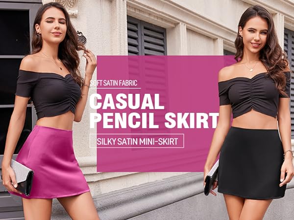 solid a-line skirt