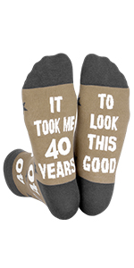 40th Novelty Socks Gag Gift