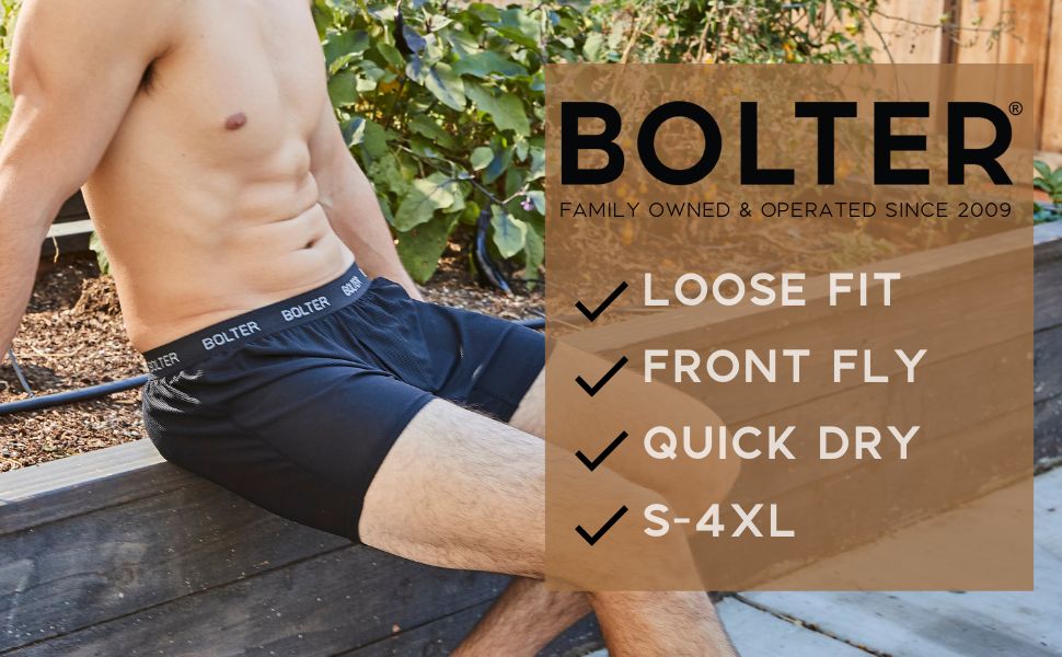 boxers performance workout working quick dry travel mens bolter 4xl 3xl