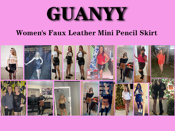 Women''s Faux Leather Skirt 6