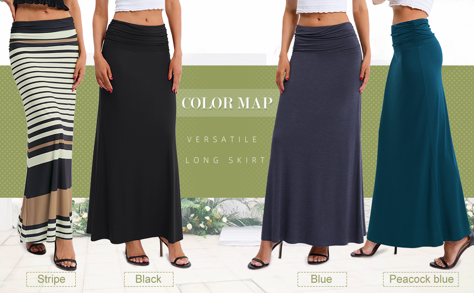 maxi skirts for women long length