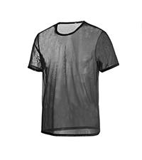 mesh see through men shirts