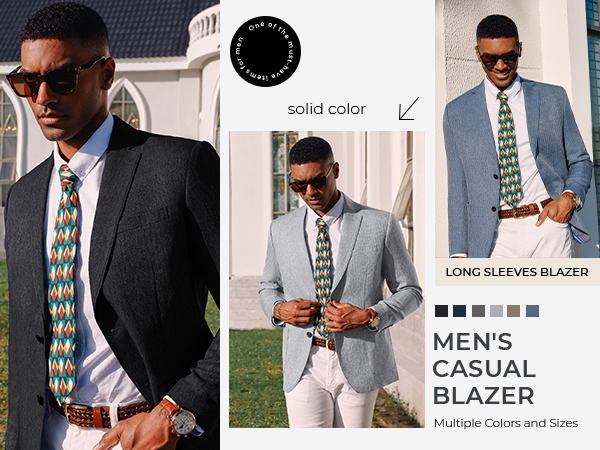 Men''s Blazer Long Sleeves Notch Lapel