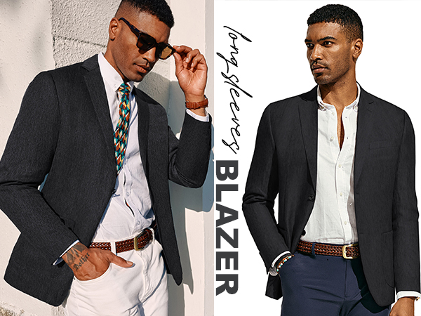 Men''s Casual Blazer Two Buttons Notch Lapel Suit Coats