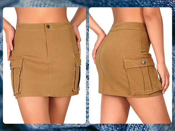 roswear High-waisted jeans skirt-786211 phone