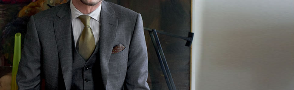 3 Piece men''s vested suit