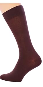 brown dress socks for men breathable thin classic  trouser socks cotton
