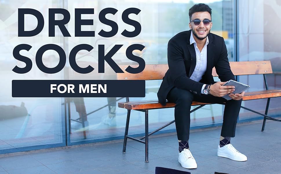 Dress socks men work business argyle gift boyfriend birthday fathers day