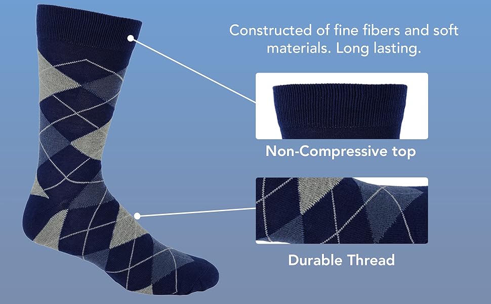 Dress socks men work business argyle gift boyfriend birthday fathers day