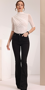Mesh Ruched Top
