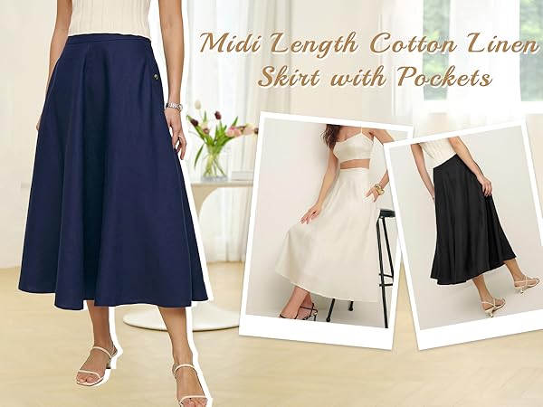 Cotton Linen Skirts