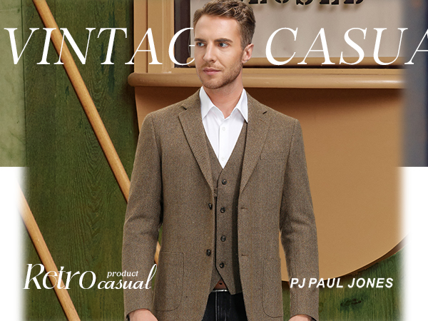 Vintage Casual Blazer Suit