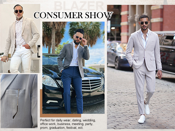 Mens 2 Buttons Blazer Casual Herringbone Sport Coat Regular Fit Fit Notched Lapel Suit Jacket