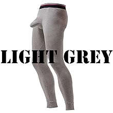 Men''s Thermal Underwear Pants Thermal Bottoms Long Johns Bottoms Light Grey