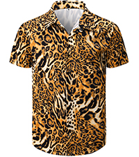 Leopard Print Shirt Men