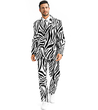 Mens Zebra Costume Halloween Suits