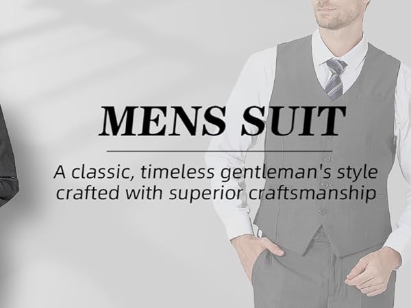 Mens 3-Piece regular fit suits for men