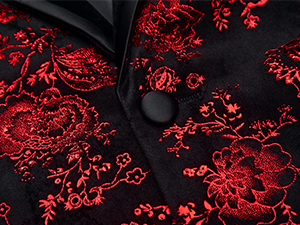 Men&#39;s Floral Suit Jacket One Button
