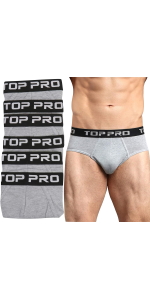 men''s pack of six supportive bikini briefs