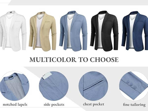 Men''s Casual Sport Coat Lightweight Linen Blazer 