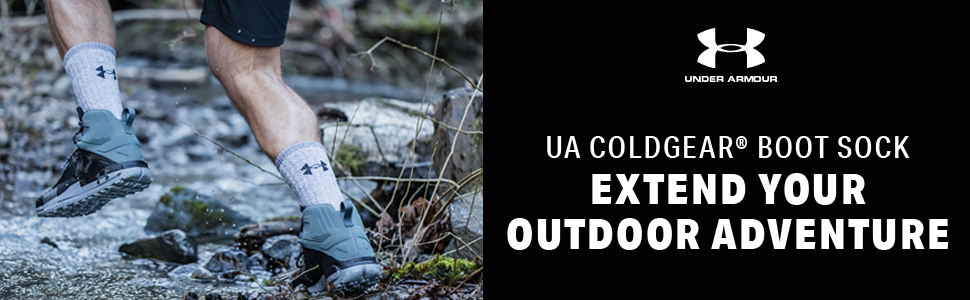 BOOT SOCKS, UNDER ARMOUR, HIKING, OUTDOOR, CABIN SOCKS, WARM SOCKS, OUTDOOR SOCKS, COLD WEATHER