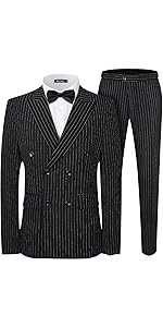 0194 double breasted stripe suits