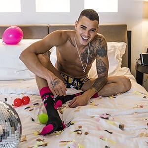mens dress fun socks colorful funky wedding fuscia cotton polka dot dotted dots father''s valentine''s