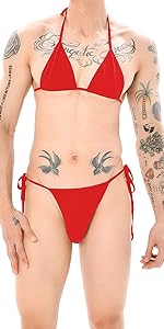 mens sissy bikini lingerie set