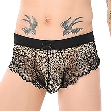 mens lace underwear sissy lace panties