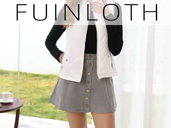 Faux suede skirt