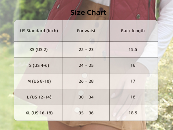 Faux Suede Skirt Size Chart