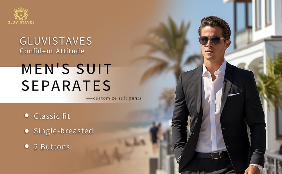 men''s suit separates jacket